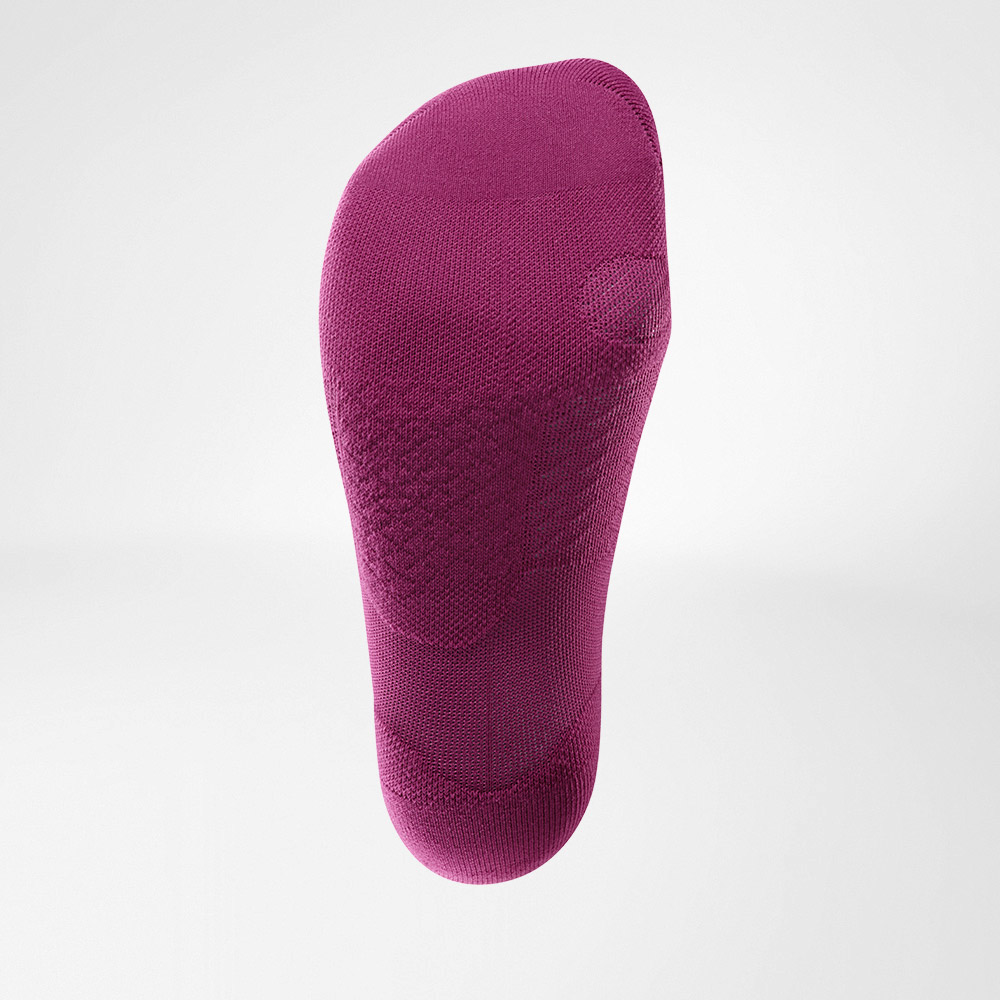 Compressiesokken Sport Ultralight Berry Unter View Lichte compressiesokken om uit te voeren - Productweergave van onderaf