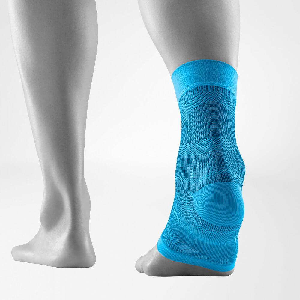 Enkel Leeveve Rivera achteraanzicht Achteraanzicht van de Rivera-gekleurde Sportsleeves voor de enkel