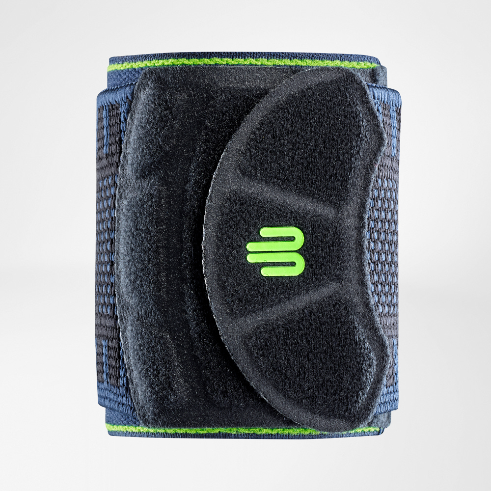 Polsleair verband Black vooraanzicht uitgebracht Volledig uitzicht op de zwarte polsbandsport