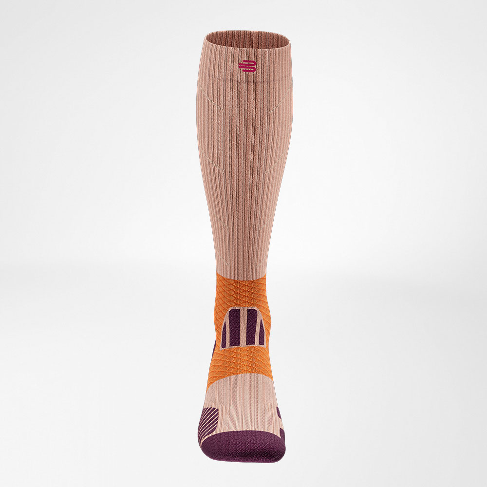 Trailrun Running Socks Purple-Orange vooraanzicht Vooraanzicht van de Purple -Orange Trail Run - Running Socks
