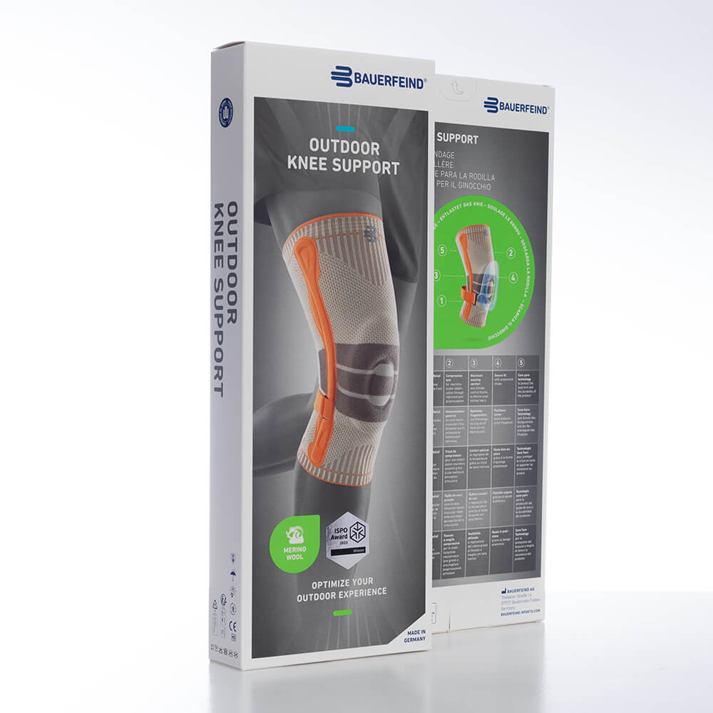 Verpakking van de outdoor kniebeschermer voor ondersteuning tijdens sport Verpakking van de outdoor kniebeschermer voor sportieve activiteiten