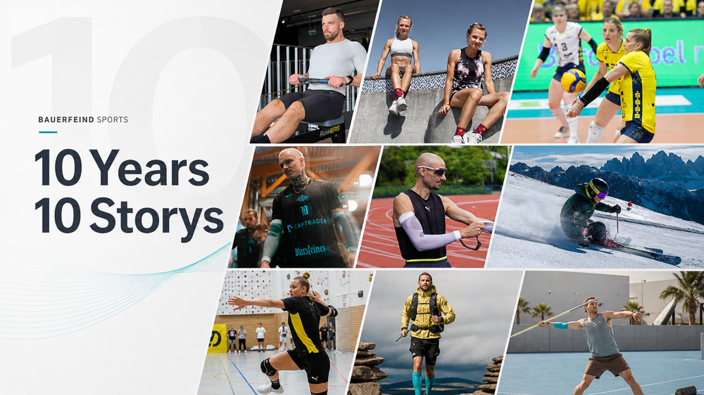 Banner 10 years Bauerfeind 10 Athlete Storys